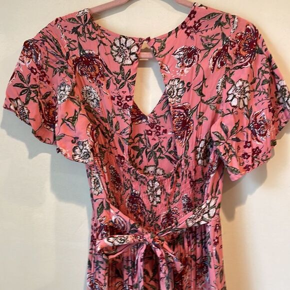 NWT Angie Hippy Boho Floral Shorts Romper Maxi High Low Size Small - Picture 8 of 9